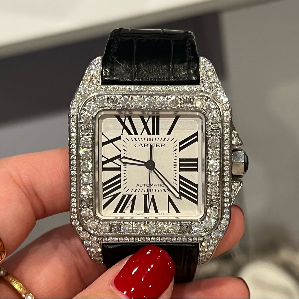 Cartier Santos 100 Diamond Watch